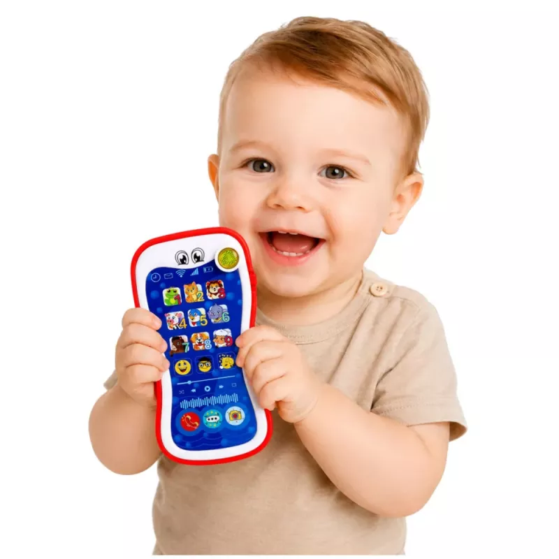 LEAN TOYS Teléfono interactivo educativo para niños pequeños con sonidos de animales y luces