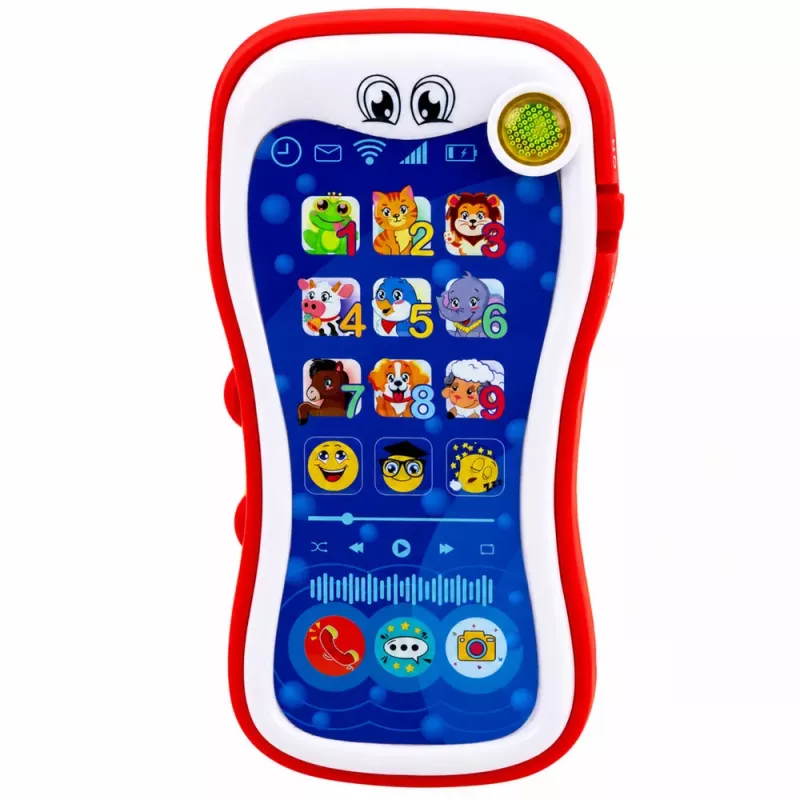 LEAN TOYS Teléfono interactivo educativo para niños pequeños con sonidos de animales y luces