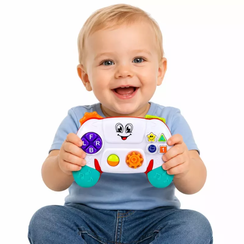LEAN TOYS Tablet interactiva educativa para niños pequeños con luces, sonidos y melodías