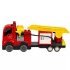 LEAN TOYS Camión de bomberos motorizado figura de bombero set de bloques de construcción