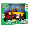 LEAN TOYS Camión de bomberos motorizado figura de bombero set de bloques de construcción