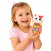 LEAN TOYS Teléfono de bebé interactivo gato espejo sonajero luz y sonido