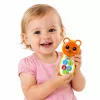 LEAN TOYS Teléfono de bebé interactivo osito con espejo, sonajero, luces y sonidos