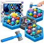 LEAN TOYS Juego arcade Whack-A-Mole criaturas para 3 jugadores, 3 modos, martillos luminosos
