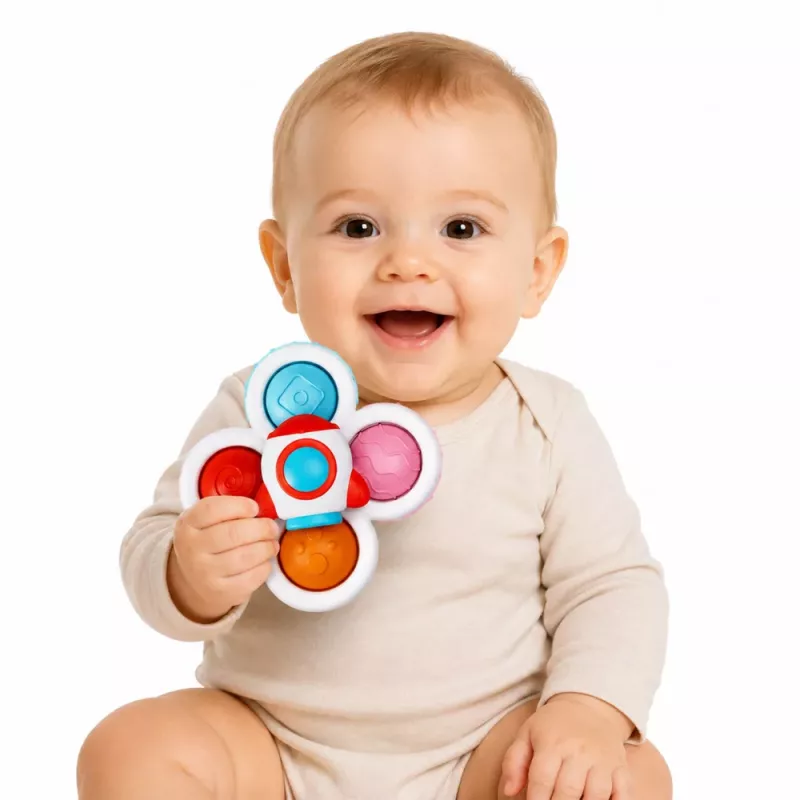 LEAN TOYS Juguete para niños pequeños spinners sensoriales con ventosa pop-it multicolor 3 uds.
