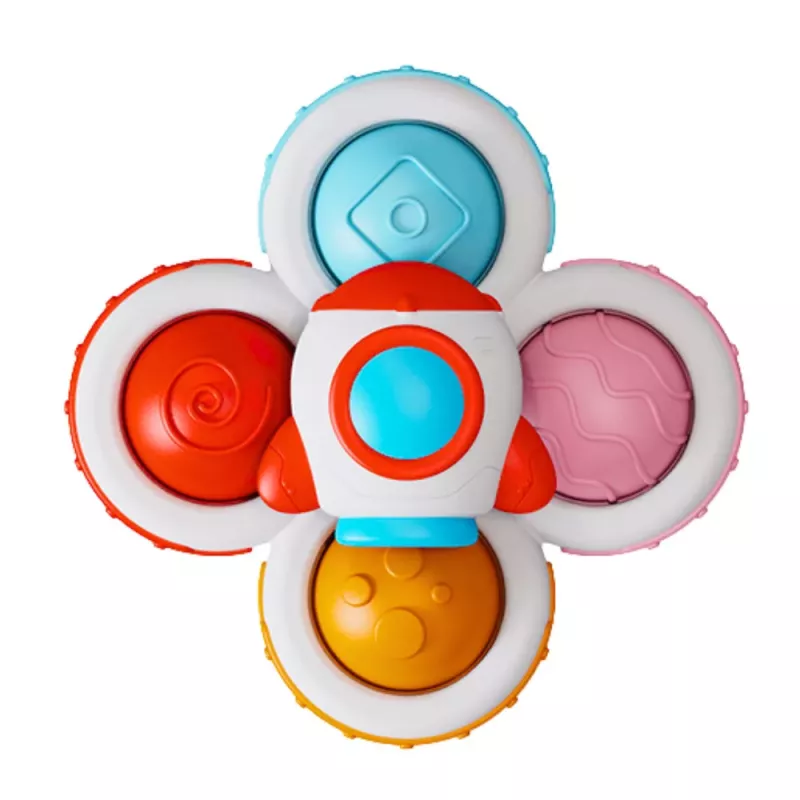 LEAN TOYS Juguete para niños pequeños spinners sensoriales con ventosa pop-it multicolor 3 uds.