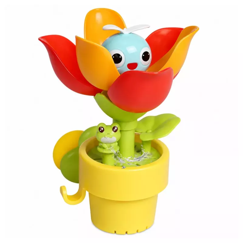 LEAN TOYS Juguete de baño maceta de tulipanes regadera fuente de agua