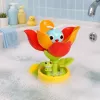 LEAN TOYS Juguete de baño maceta de tulipanes regadera fuente de agua