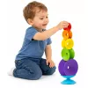 LEAN TOYS Torre sensorial giratoria puzzle educativo para niños pequeños multicolor