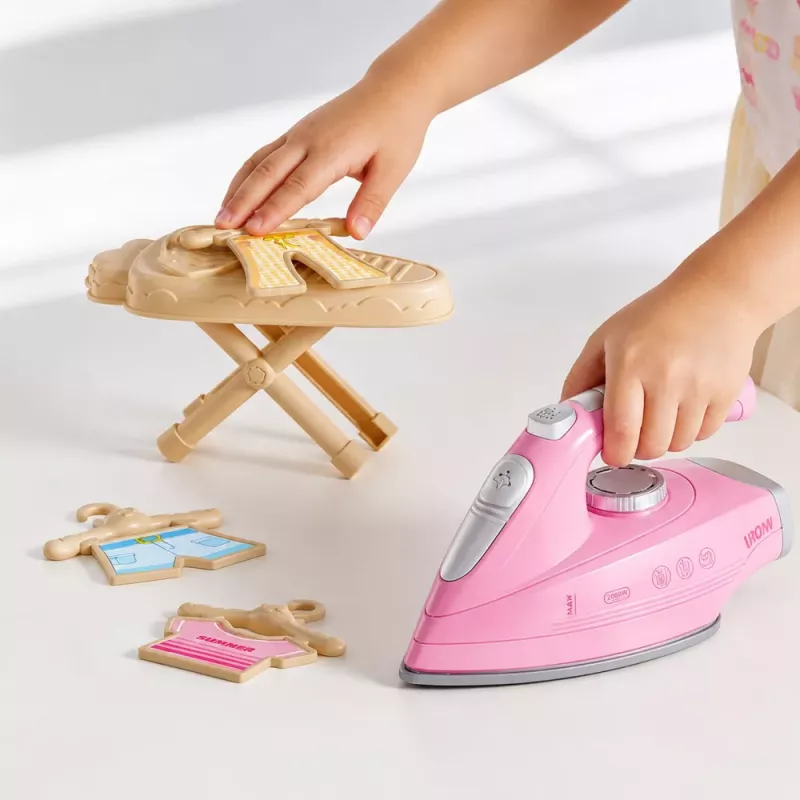 LEAN TOYS Set de plancha con plancha con vibración, luz y efectos de sonido