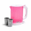 LEAN TOYS Hervidor de agua infantil con set de tazas, sonidos de cocina, luces, rosa