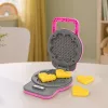 LEAN TOYS Máquina de gofres para niños - gofres con luces de colores cambiantes y sonidos - rosa