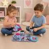 LEAN TOYS Servicio de té con loros, metal, estampado exótico, 12 piezas
