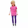 LEAN TOYS Muñeca Anlily con monopatín lila, casco y conjunto de sudadera larga