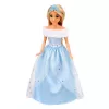 LEAN TOYS Muñeca Anlily sobre un caballo blanco princesa con vestido azul accesorios