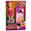 LEAN TOYS Muñeca Anlily en bañador con bolsa de playa y set de accesorios
