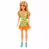 LEAN TOYS Muñeca Anlily con vestido amarillo con gatito, muebles de jardín, sombrilla accesorios