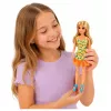 LEAN TOYS Muñeca Anlily con vestido amarillo con gatito, muebles de jardín, sombrilla accesorios