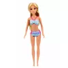 LEAN TOYS Muñeca Anlily en la piscina con tobogán palmera accesorios de playa set