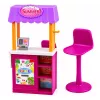 LEAN TOYS Muñeca Anlily vendedora con puesto de bebidas y snacks set de accesorios