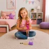 LEAN TOYS Muñeca Anlily con vestido rosa, bolso, joyas, set de accesorios