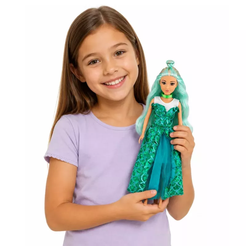 LEAN TOYS Muñeca Anlily Weird con disfraces de fantasía, vestidos, accesorios, zapatos