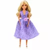 LEAN TOYS Muñeca Anlily fashion con vestido lila con corazones y set de accesorios de bolso