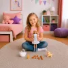 LEAN TOYS Muñeca Anlily con perro, vestido de flores, bolso, snacks, set de accesorios