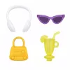 LEAN TOYS Muñeca Anlily fashion con vestido lila con auriculares y set de accesorios