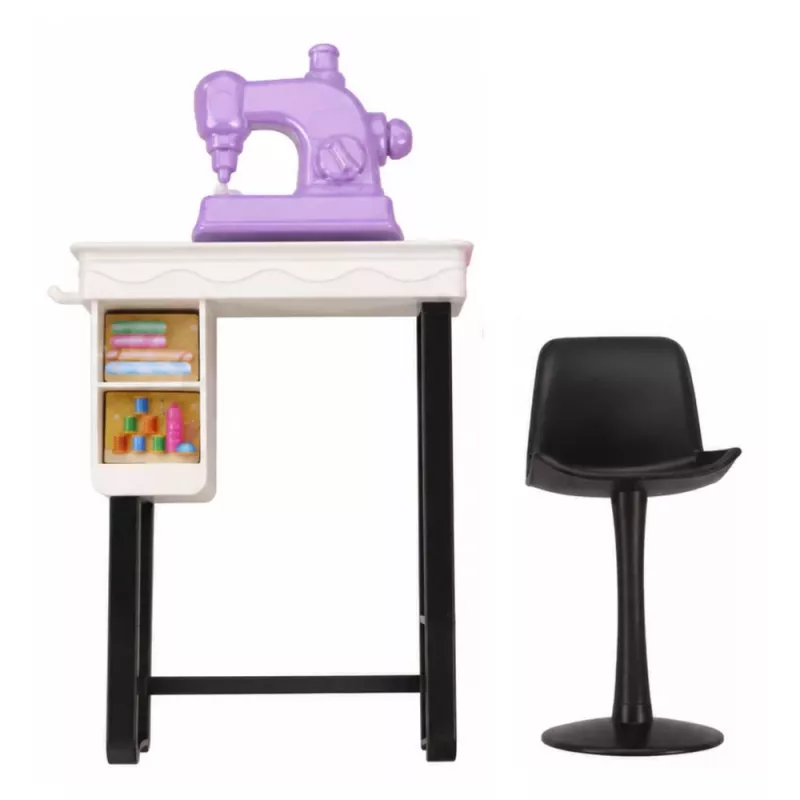 LEAN TOYS Muñeca Anlily diseñadora de moda vestidos máquina de coser muebles maniquí