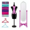 LEAN TOYS Muñeca Anlily diseñadora de moda vestidos espejo maniquí materiales accesorios