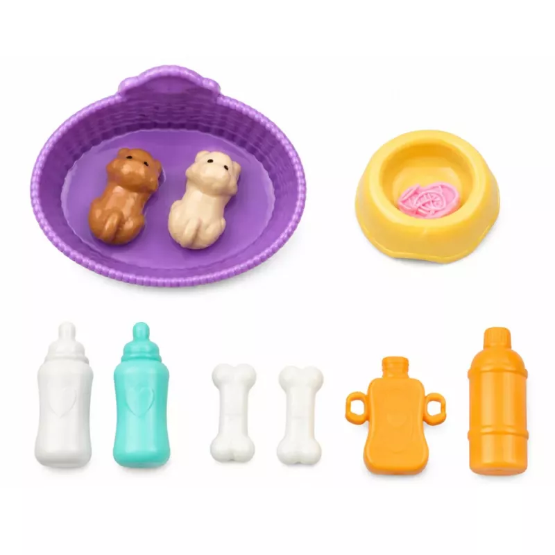LEAN TOYS Anlily set de accesorios de cuidado de perro grande y cachorro muñeca