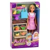 LEAN TOYS Muñeca Anlily vendedora de verduras y frutas tienda set de accesorios