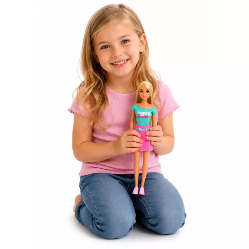 LEAN TOYS Muñeca Anlily con mascota perro accesorios set de cama