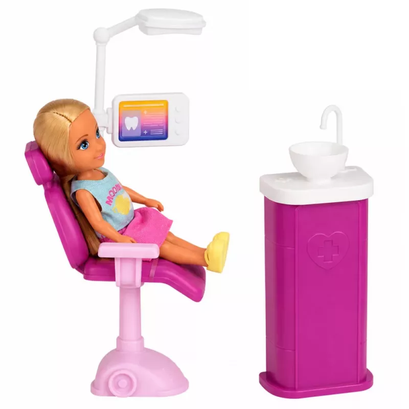 LEAN TOYS Muñeca Anlily dentista consultorio sillón dental set de accesorios