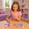 LEAN TOYS Muñeca Anlily viajera con maleta, almohada de viaje, accesorios de portátil