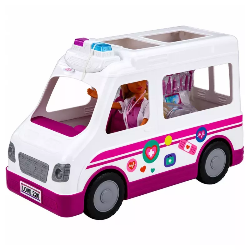 LEAN TOYS Muñeca Anlily médico enfermera ambulancia accesorios médicos