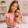 LEAN TOYS Muñeca Anlily fashion con vestido rosa set con bolsos, zapatos y accesorios