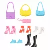 LEAN TOYS Muñeca Anlily fashion con vestido rosa set con bolsos, zapatos y accesorios