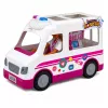 LEAN TOYS Muñeca Anlily doctora en ambulancia set de accesorios médicos