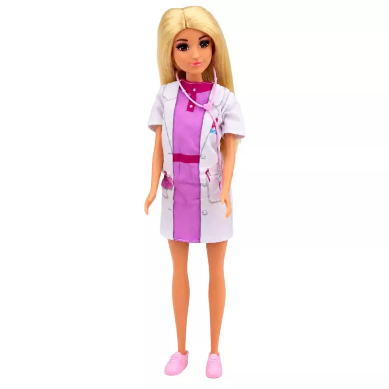 LEAN TOYS Muñeca Anlily doctora en ambulancia set de accesorios médicos