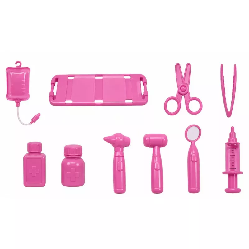 LEAN TOYS Muñeca Anlily doctora en ambulancia set de accesorios médicos