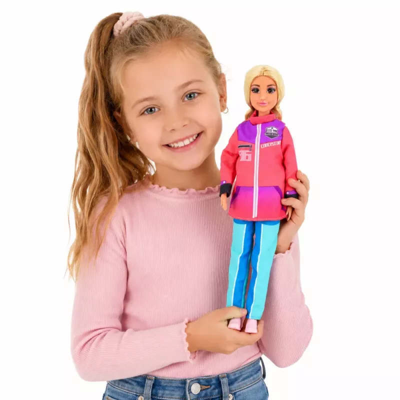 LEAN TOYS Muñeca Anlily set de deportes de invierno esquí snowboard moto de nieve ropa