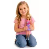 LEAN TOYS Muñeca Anlily con perro blanco con collar, cama y set de accesorios