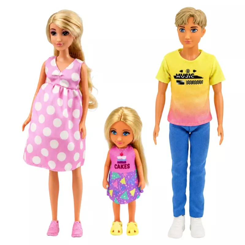 LEAN TOYS Muñecas Anlily familia en supermercado tienda muñeca embarazada set de accesorios