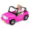 LEAN TOYS Muñeca Bella con vestido colorido con set de descapotable rosa