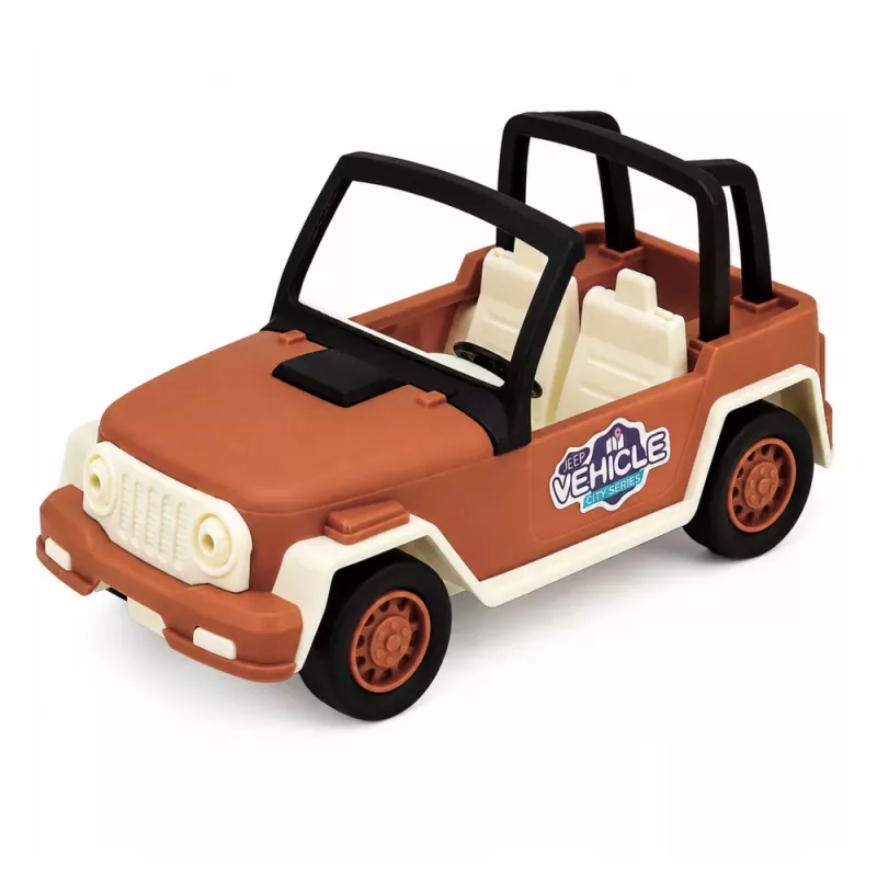 LEAN TOYS Todoterreno con caravana sonidos verde y marrón set turista