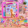 LEAN TOYS Set de creación de joyas en maletín - 1000 piezas cuentas, colgantes, letras