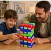 LEAN TOYS Juego de habilidad torre de bloques con dado de ojos multicolor 30 uds.