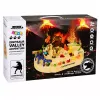 LEAN TOYS Pista arcade manual interactiva con dinosaurios 8 desafíos vehículos